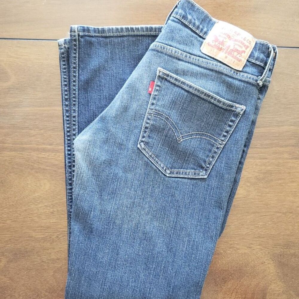 Levi's 511 Slim Fit Jeans Men W31 L30 Thunder Dark Blue Wash PC9-04511-0535 - Picture 9 of 12